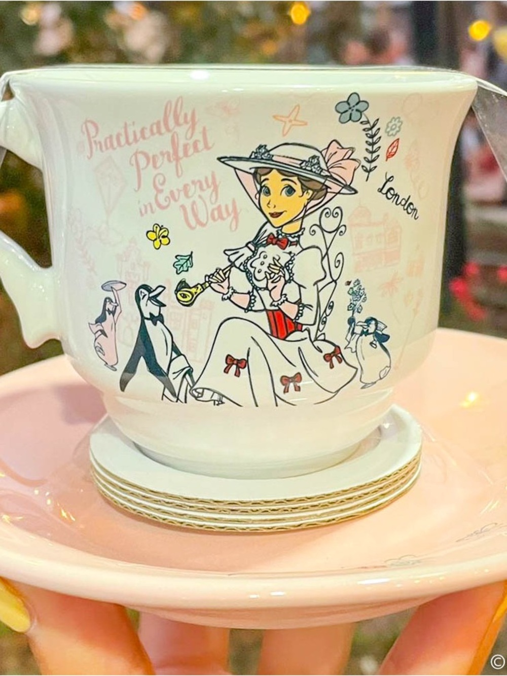 DISNEY PARKS MARY POPPINS PRACTICALLY PERFECT IN EVERY WAY TEA CUP AND SAUCER - Picture 4 of 4